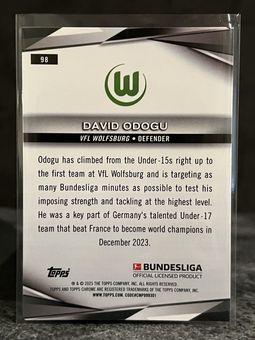 2024-25-topps-chrome-bundesliga-rookie-neon-green-lava-david-odogu-150-vfl-wolfsburg-additional-one