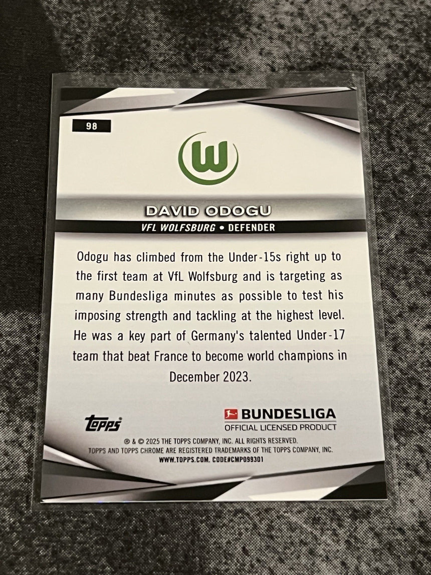 2024-25-topps-chrome-bundesliga-rookie-neon-green-lava-david-odogu-150-vfl-wolfsburg-additional-three