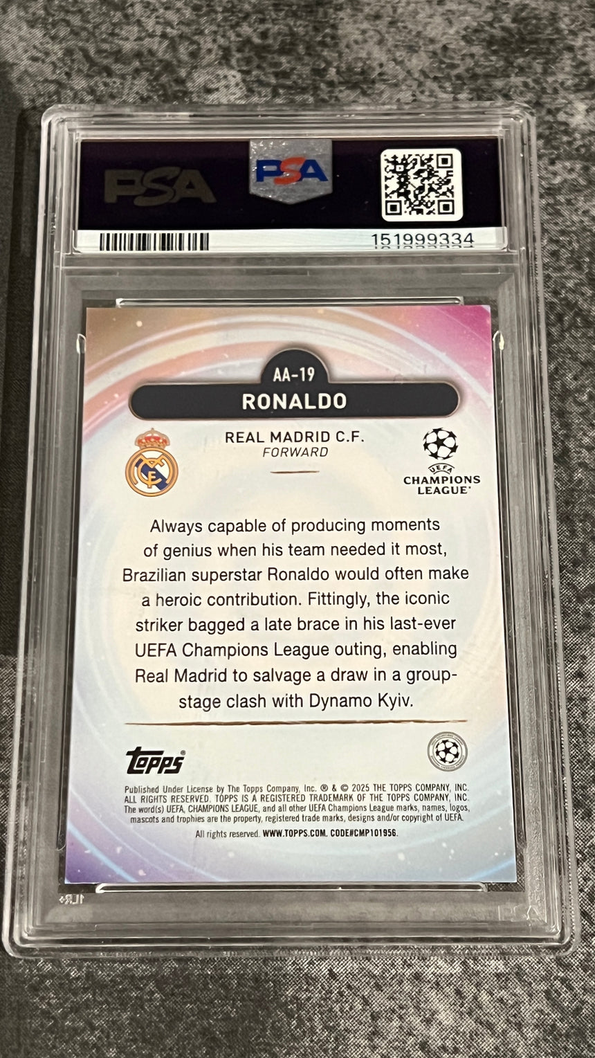 2024-25-topps-merlin-ucc-psa-9-ageless-alchemy-black-mojo-ronaldo-10-real-madrid-additional-three