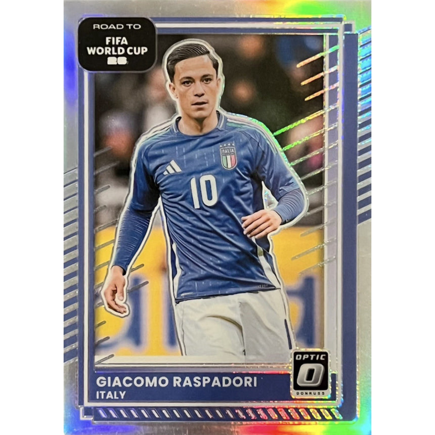 2025-26-donruss-road-to-world-cup-26-optic-prizm-giacomo-raspadori-italy-front