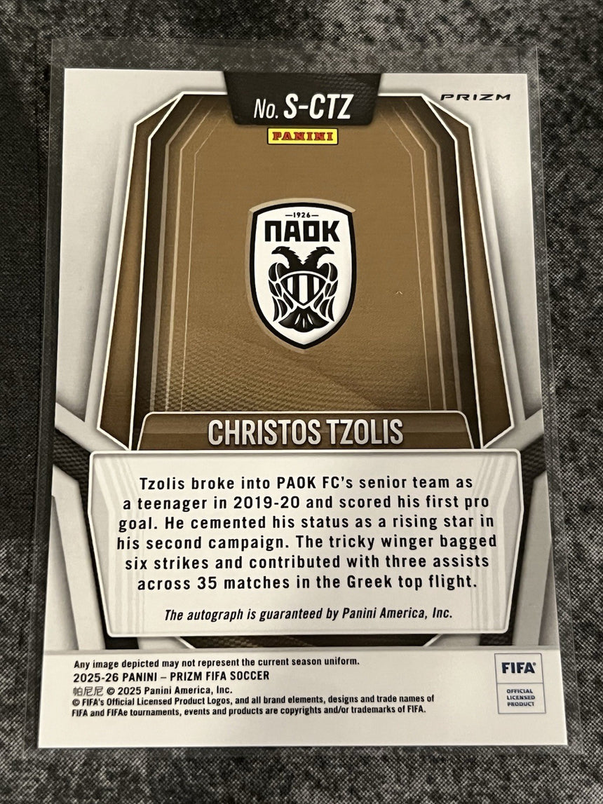 2025-26-panini-prizm-fifa-soccer-red-pulsar-auto-christos-tzolis-paok-fc-additional-five