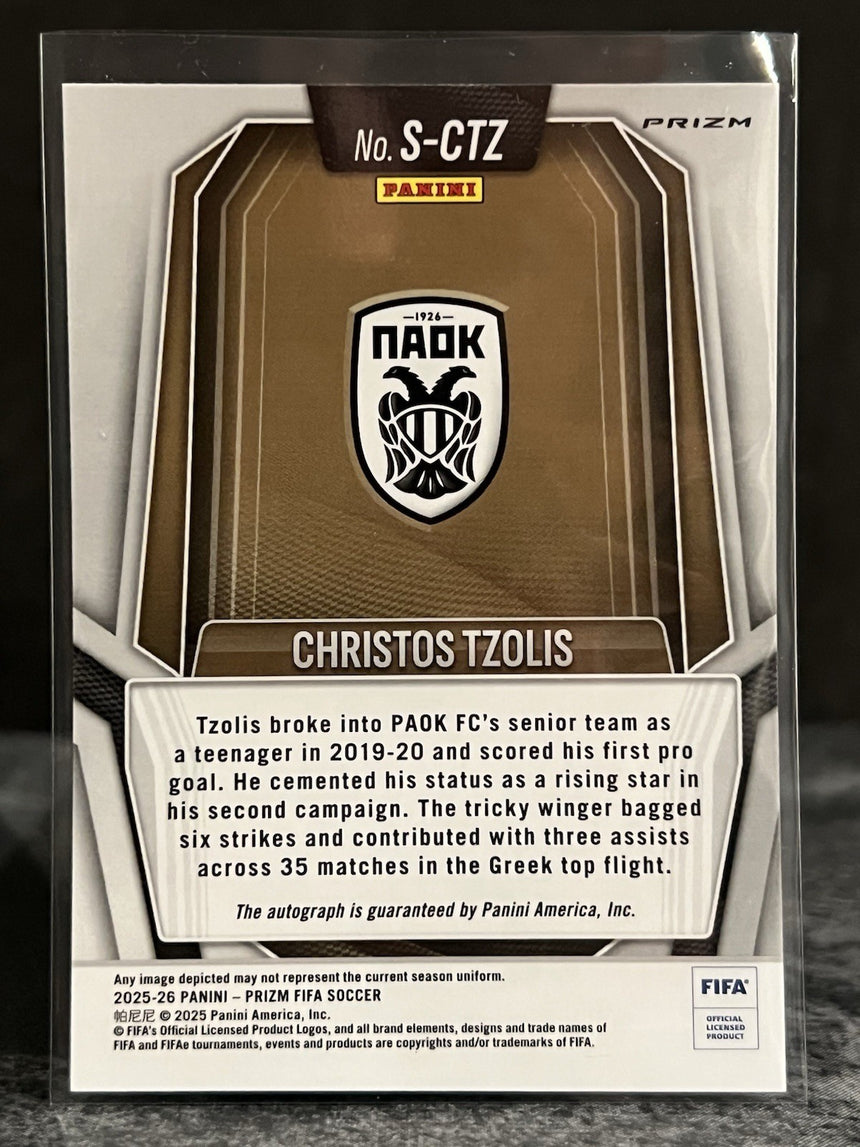2025-26-panini-prizm-fifa-soccer-red-pulsar-auto-christos-tzolis-paok-fc-additional-three