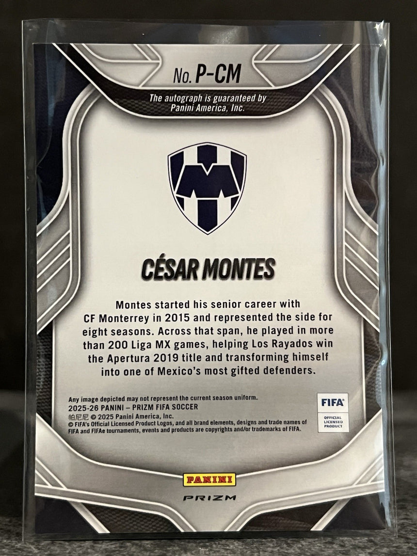 2025-26-panini-prizm-fifa-soccer-red-pulsar-prizm-penmanship-auto-cesar-montes-cf-monterrey-additional-three