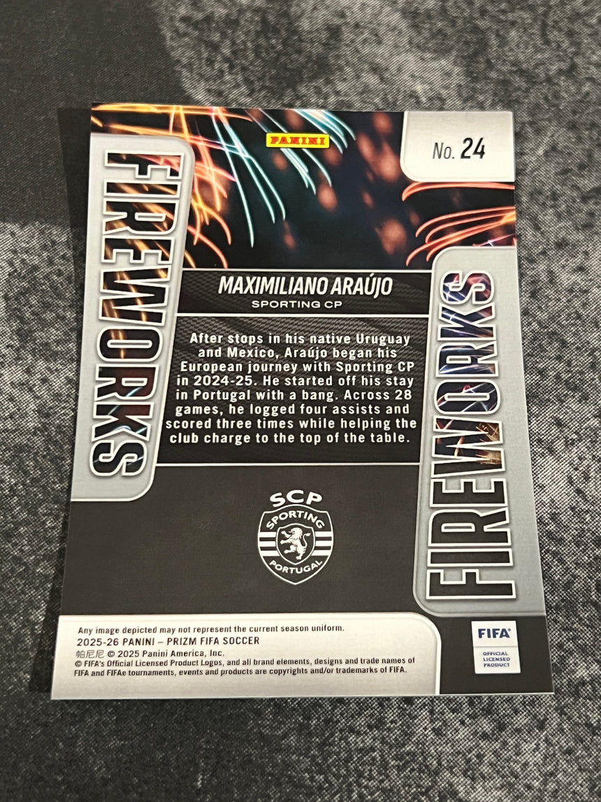 2025-26-prizm-fifa-soccer-fireworks-maximiliano-araujo-sporting-cp-back