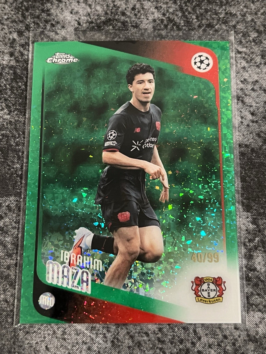 2025-26-topps-chrome-ucc-green-mini-diamond-99-ibrahim-maza-bayer-leverkusen-additional-two