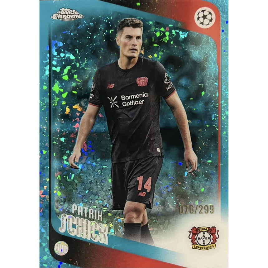 2025-26-topps-chrome-ucc-teal-lava-mini-diamond-patrik-schick-299-bayer-04-leverkusen-front