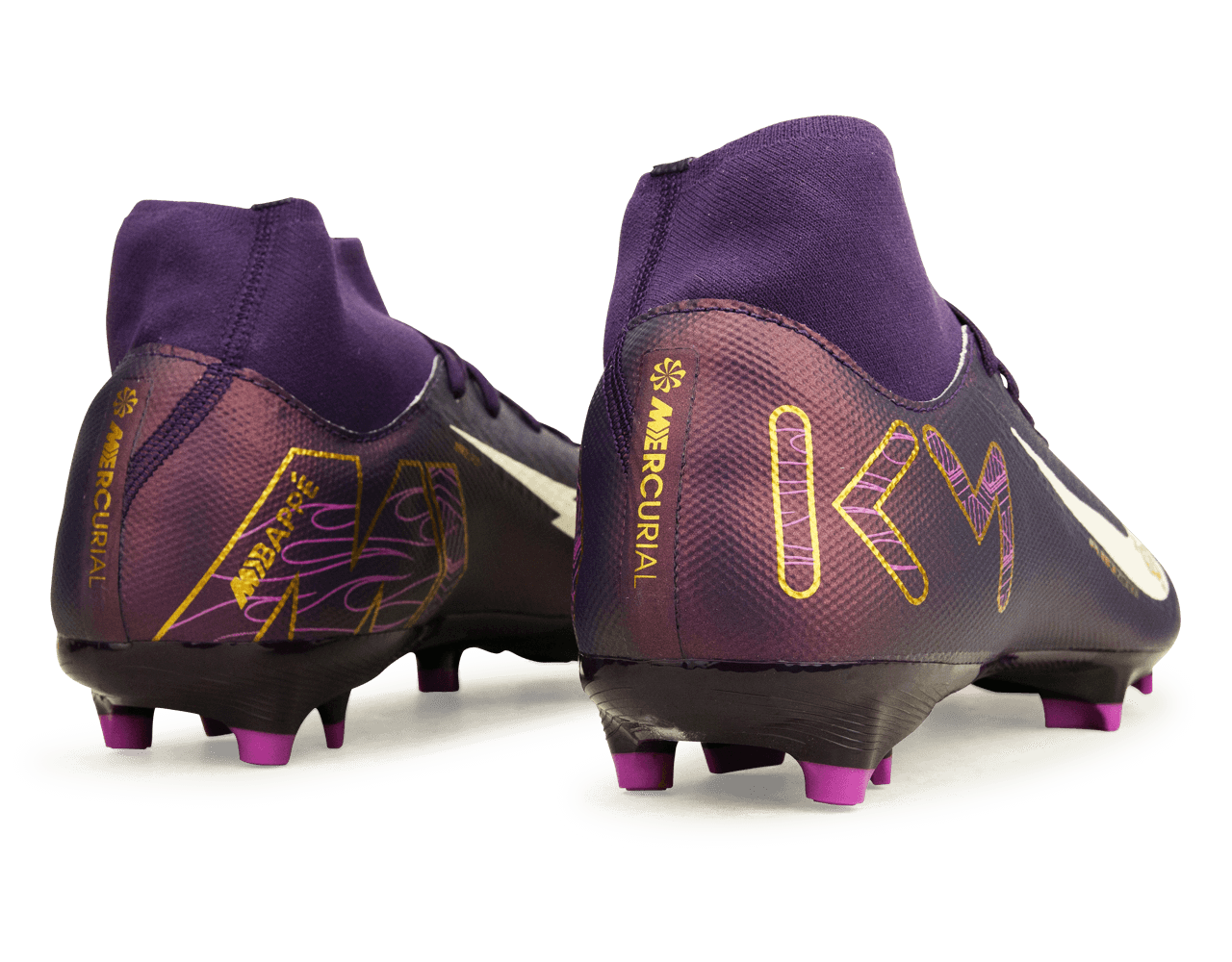 Nike Men's Zoom Mercurial Superfly 10 Academy KM FG/MG Grand Purple/Pale Ivory Heel
