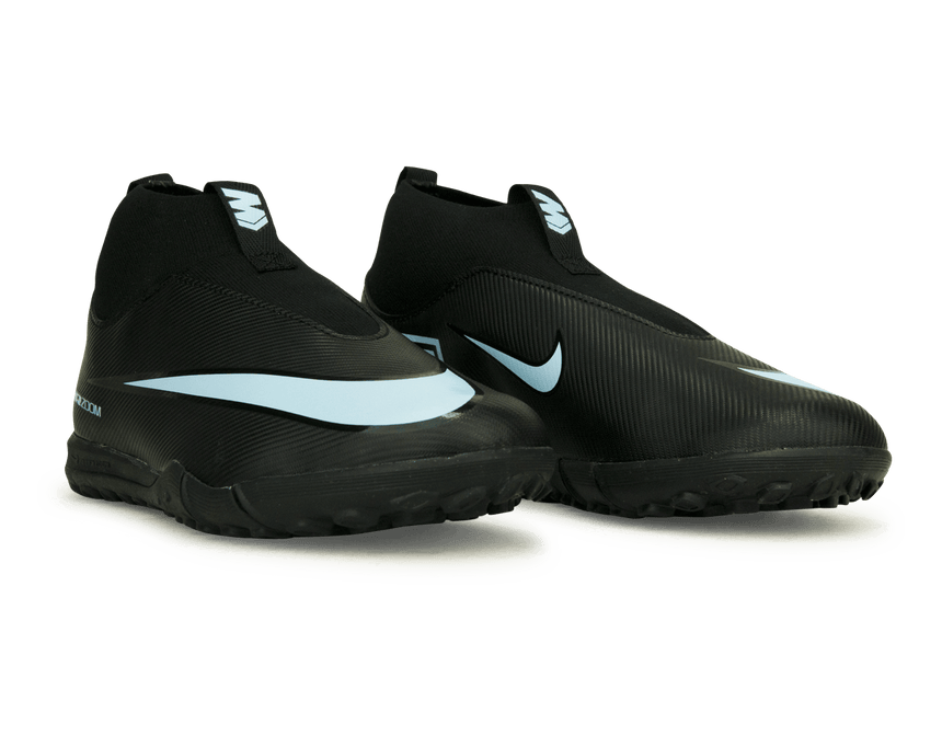 Nike Kids Zoom Mercurial Superfly 10 Academy TF Black/Ice Blue Side Back Together