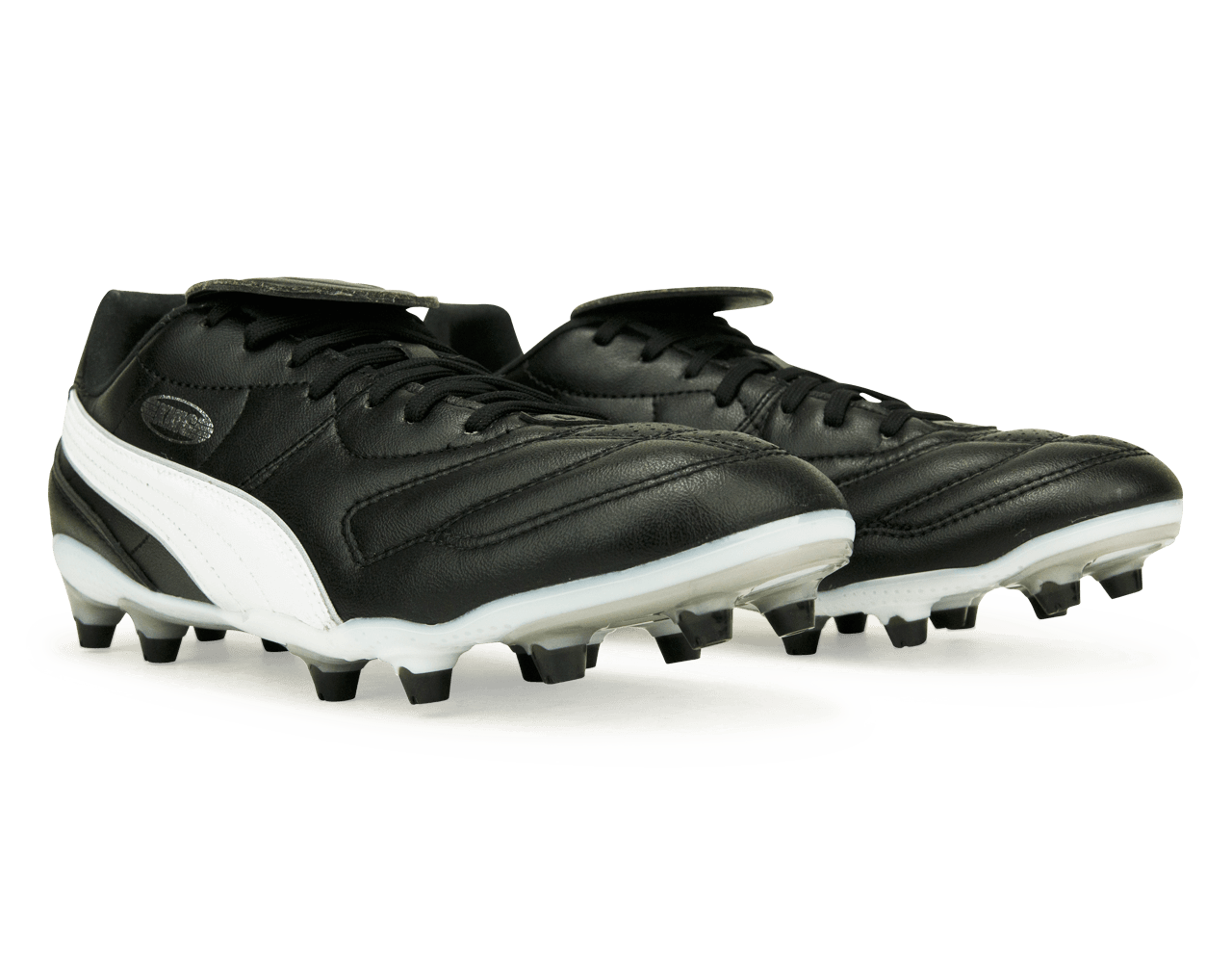 PUMA Men's King Liga FG/AG Black/White Side Back Together