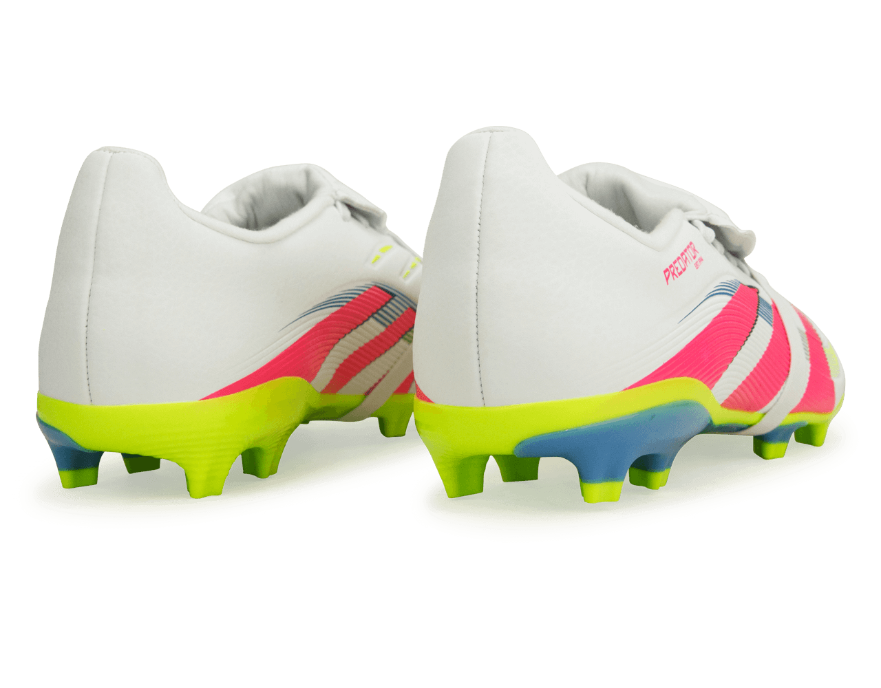adidas Kids Predator League Foldover Tongue FG White/Pink/Lemon Heel