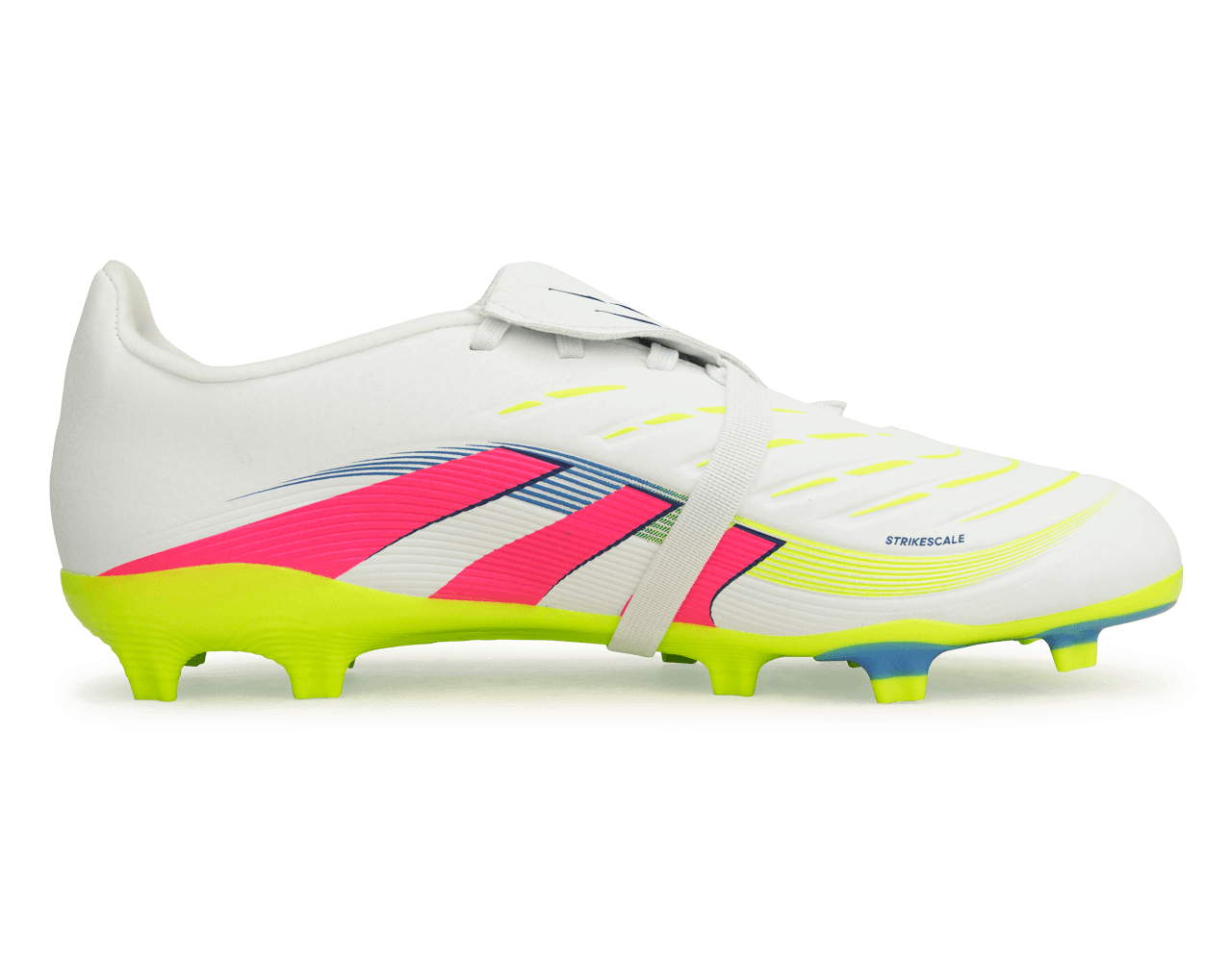 adidas Kids Predator League Foldover Tongue FG White/Pink/Lemon Side