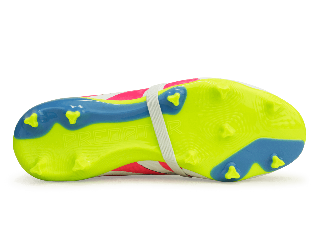 adidas Kids Predator League Foldover Tongue FG White/Pink/Lemon Sole