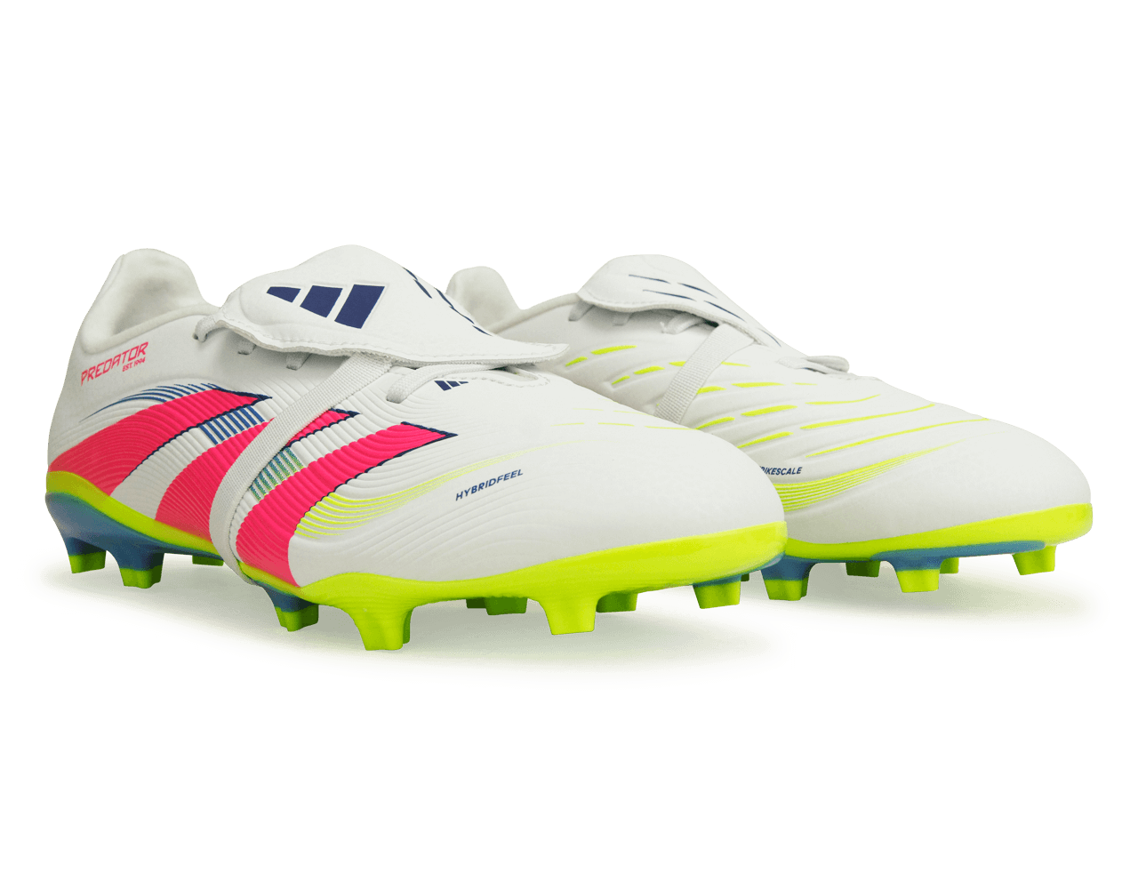 adidas Kids Predator League Foldover Tongue FG White/Pink/Lemon Together