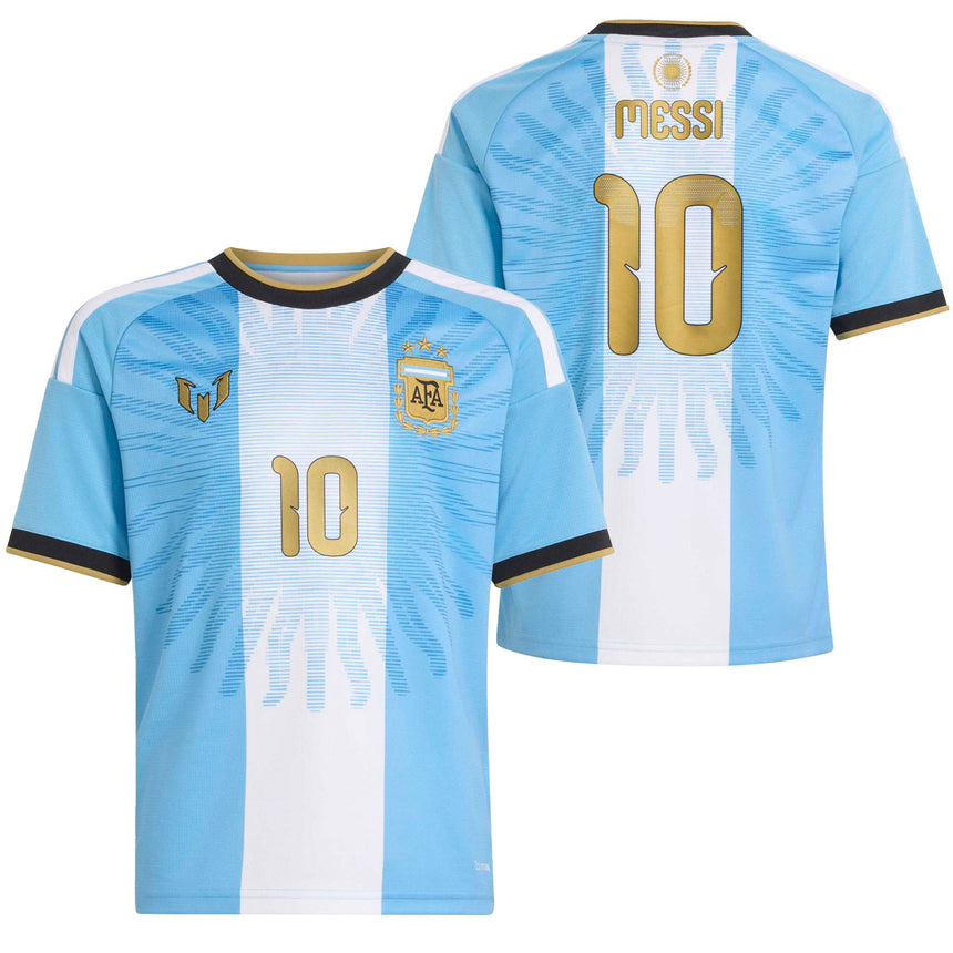 adidas Argentina Kids 2026 Jersey w/ Messi #10 White/Blue Both