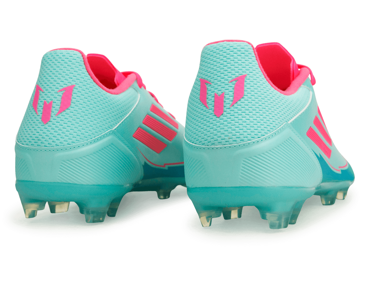 adidas Men's F50 Messi League FG/MG Aqua/Pink Heel