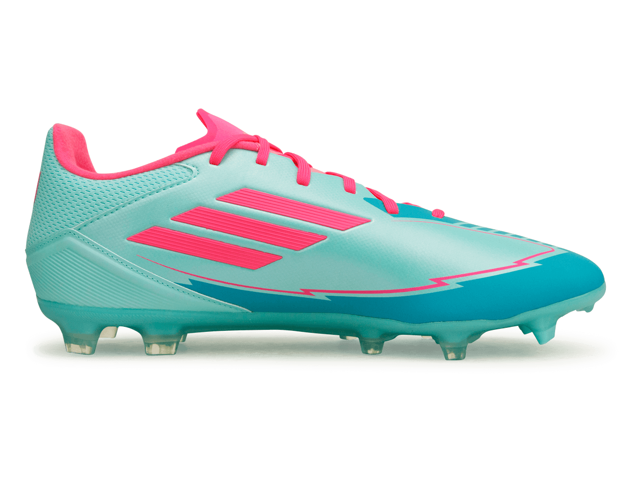 adidas Men's F50 Messi League FG/MG Aqua/Pink Side