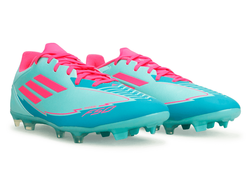 adidas Men's F50 Messi League FG/MG Aqua/Pink Together