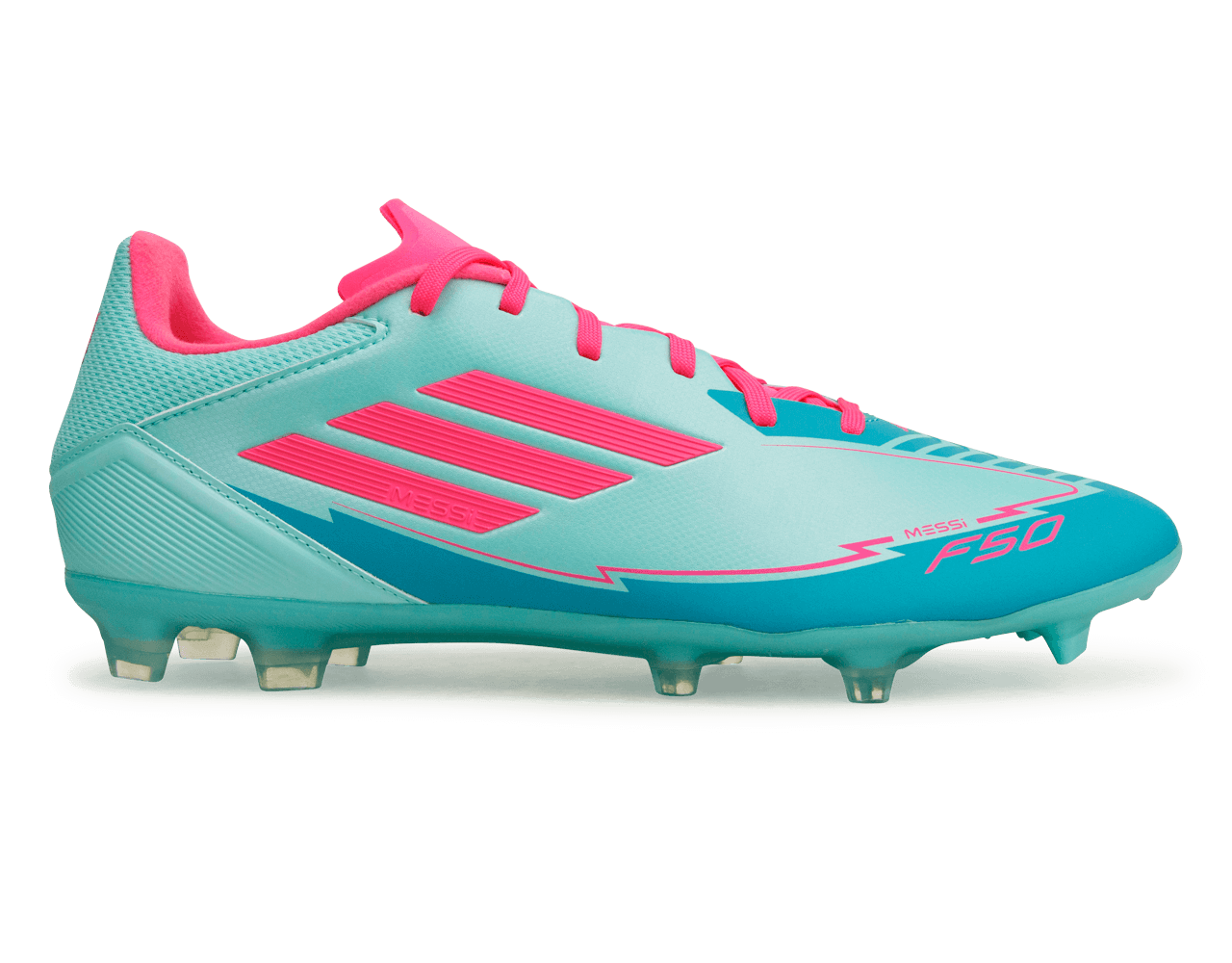 adidas Men's F50 Messi League FG/MG Aqua/Pink