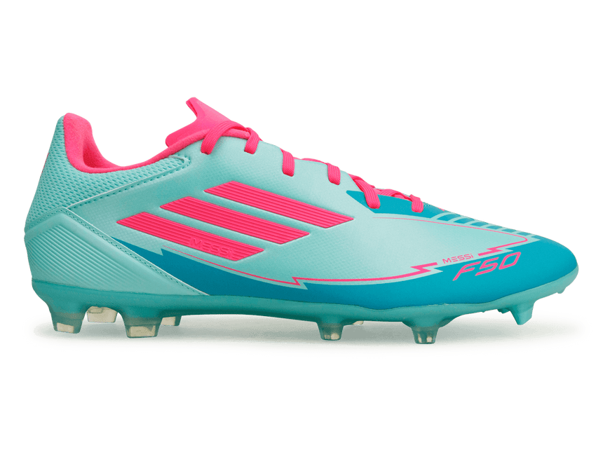adidas Men's F50 Messi League FG/MG Aqua/Pink