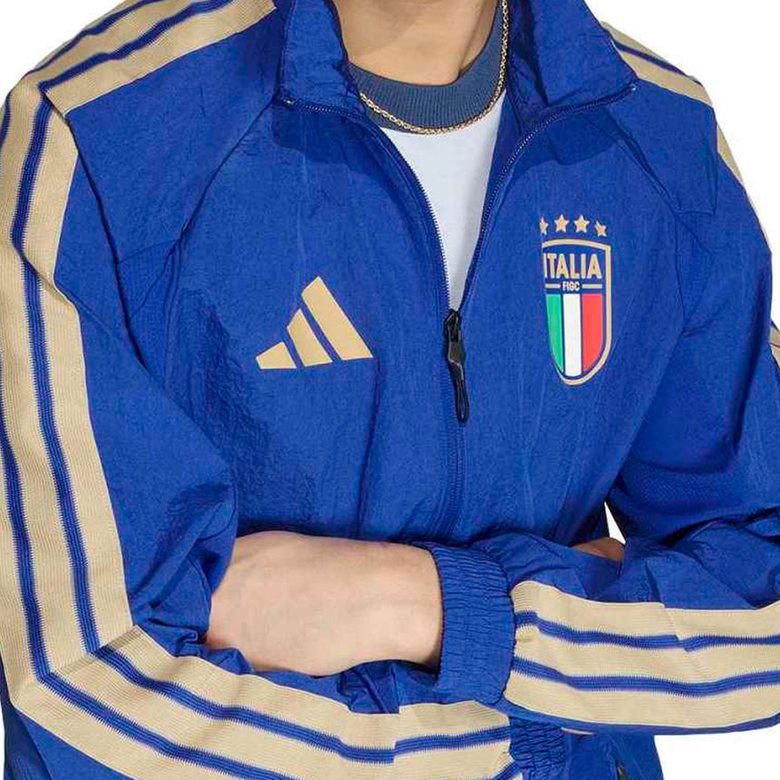 adidas Italy Men's Home Anthem Jacket Blue Crest
