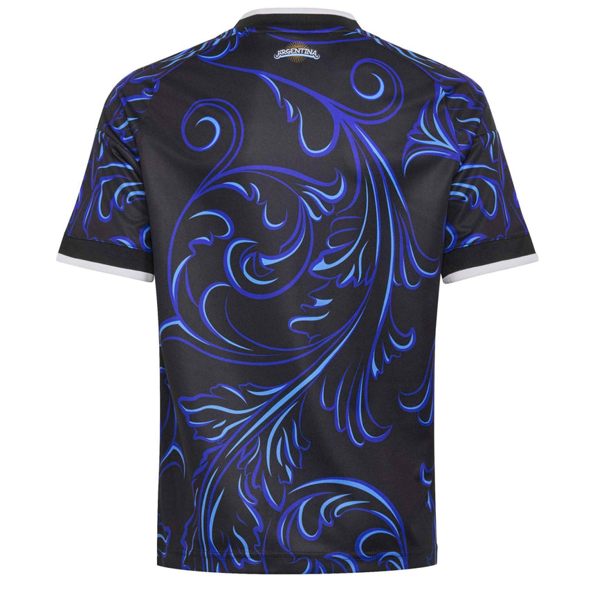 adidas Kids Argentina World Cup 2026 Away Jersey Black/Lucid Blue Back