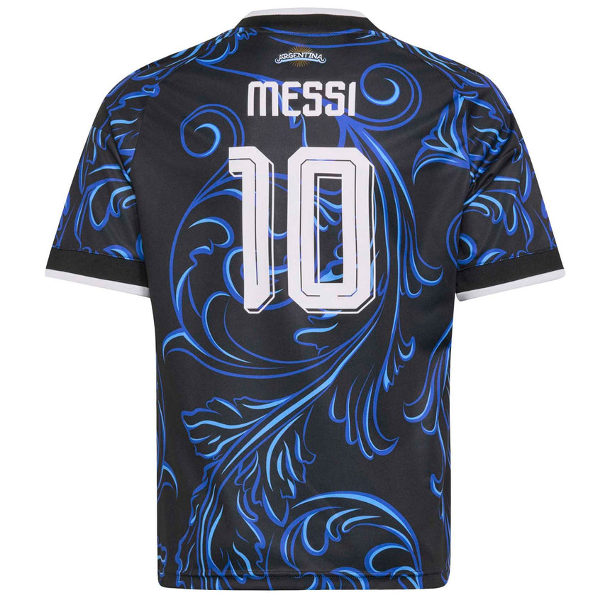 adidas Kids Argentina World Cup 2026 Away Jersey w/ Messi #10 Printing Back