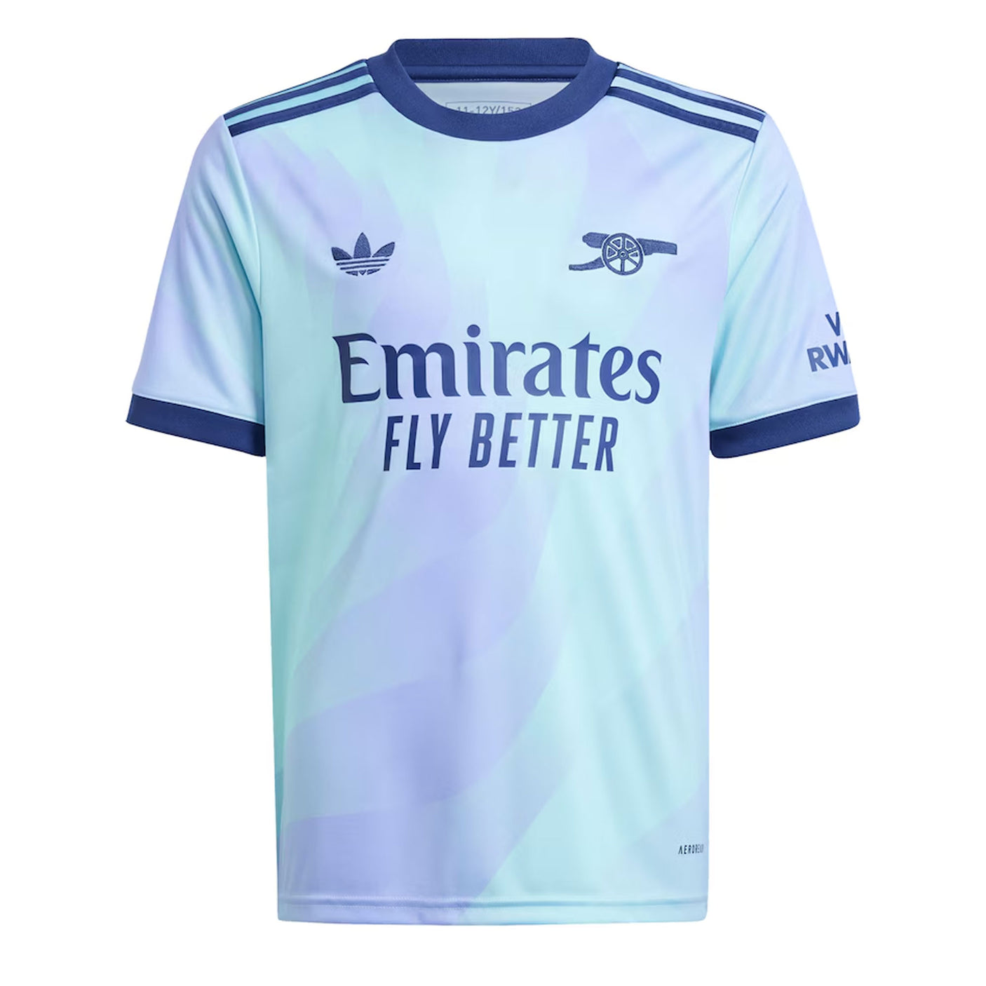 adidas Kids Arsenal 2024/25 Third Jersey Clear Aqua/Light Flash Purple Front