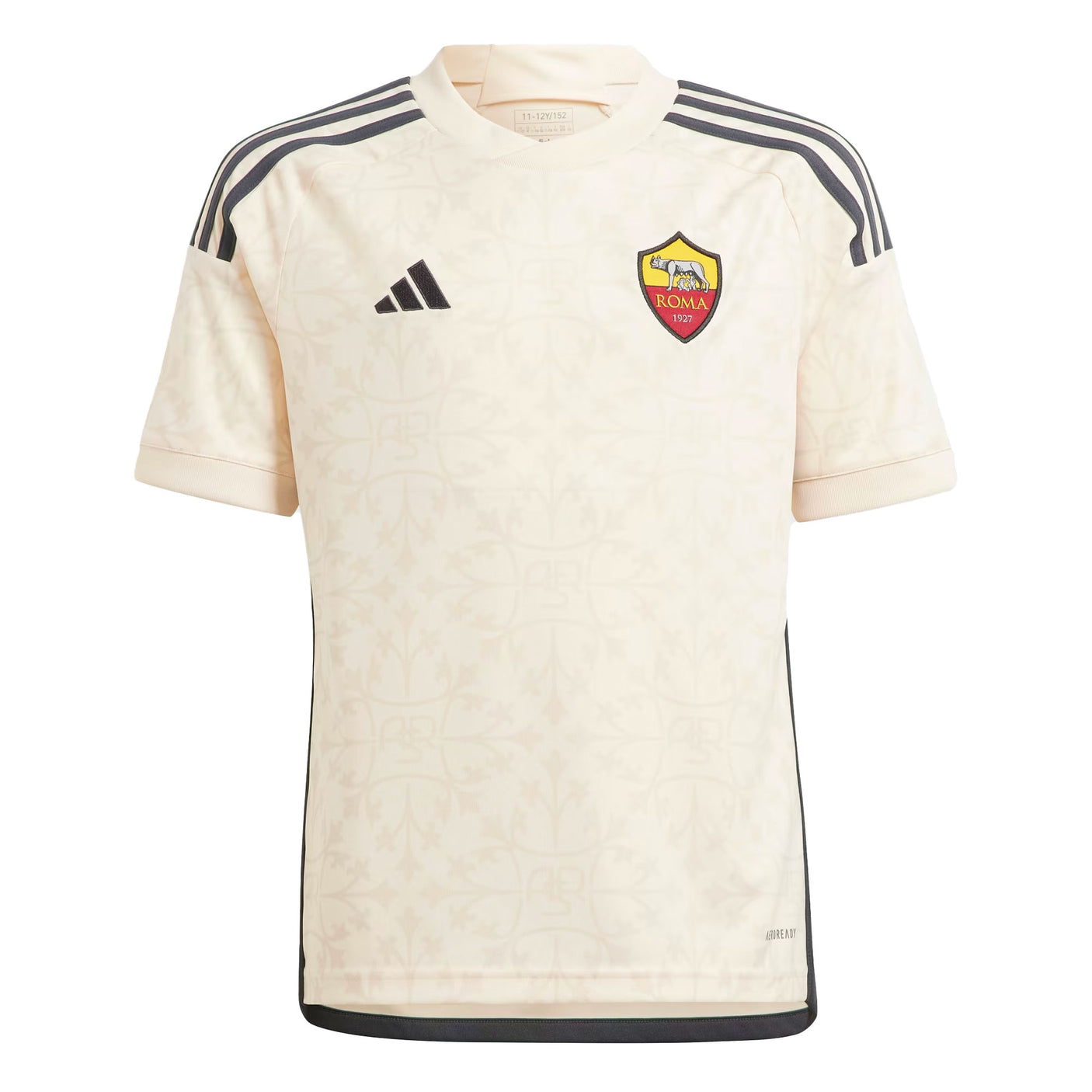 adidas Kids AS Roma 2023/24 Away Jersey Ecru Tint Front