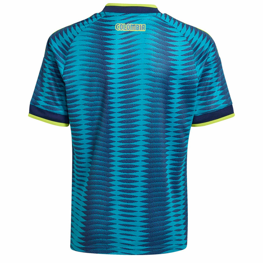 adidas Kids Colombia World Cup 2026 Away Jersey Blue Back