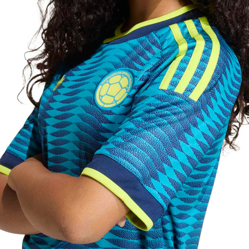 adidas Kids Colombia World Cup 2026 Away Jersey Blue Crest