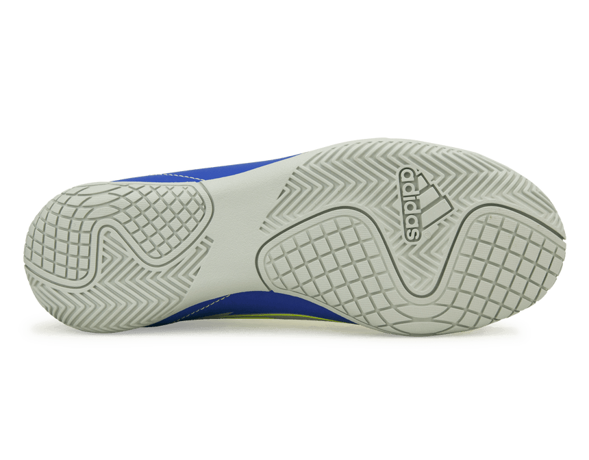 adidas Kids F50 Club Messi IN Silver/Volt/Blue Sole