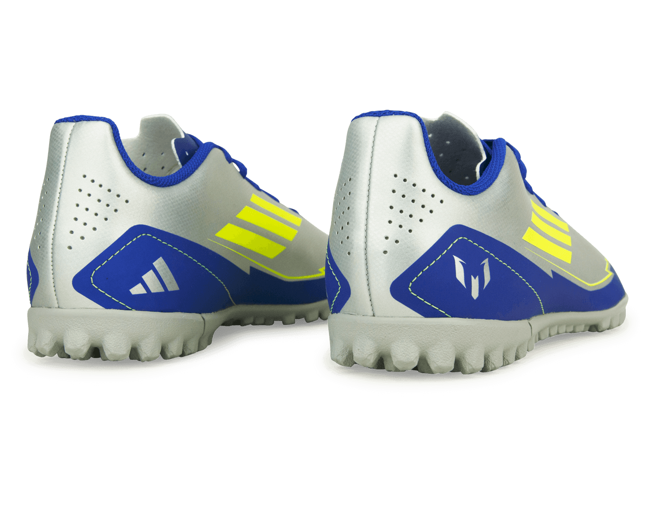 adidas Kids F50 Club Messi TF Silver/Volt/Blue Rear