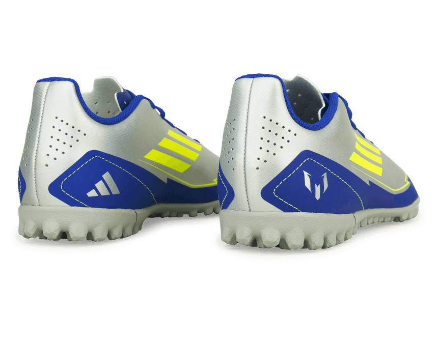 adidas Kids F50 Club Messi TF Silver/Volt/Blue Rear
