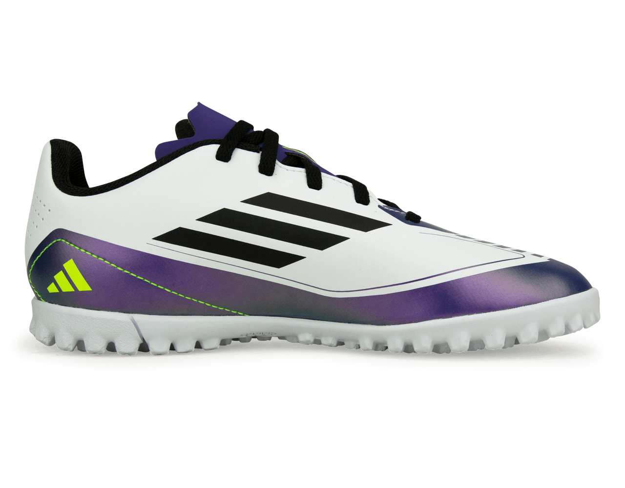 adidas Kids F50 Club Messi TF White/Black/Purple Side