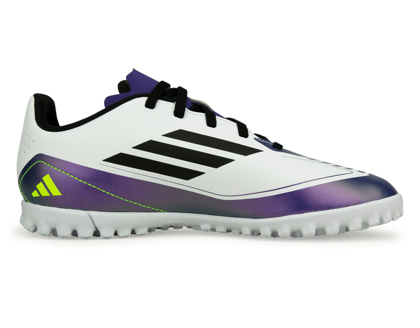 adidas Kids F50 Club Messi TF White/Black/Purple Side
