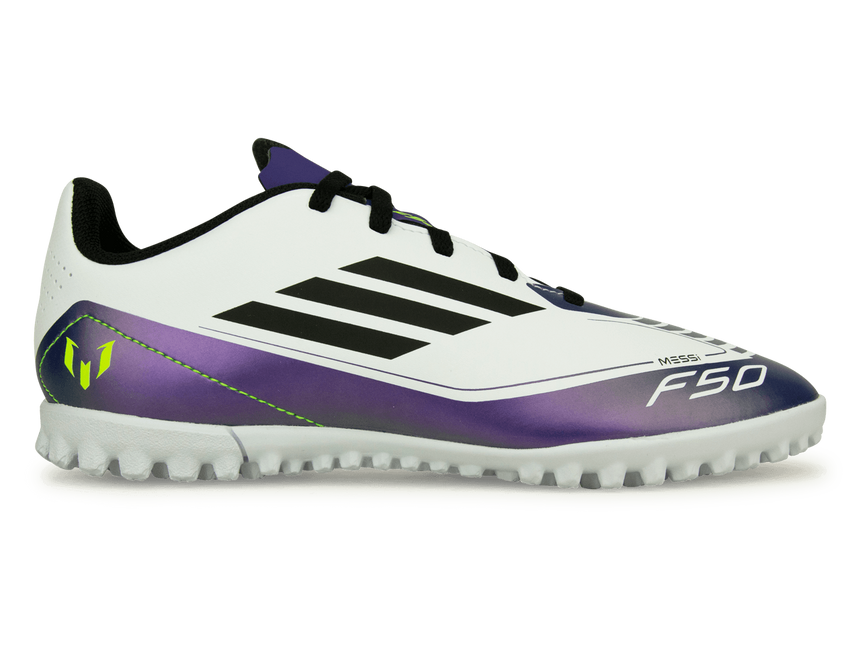 adidas Kids F50 Club Messi TF White/Black/Purple