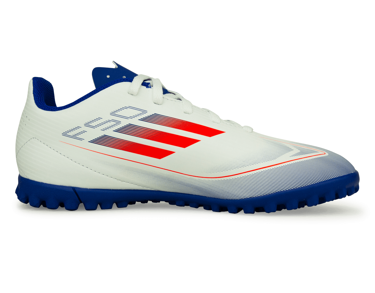 adidas Kids F50 Club TF White/Lucid Blue Side