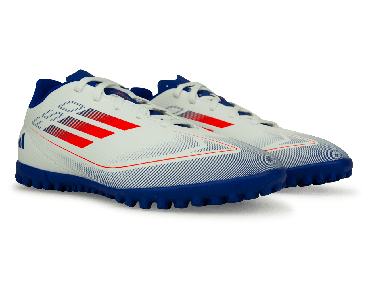 adidas Kids F50 Club TF White/Lucid Blue Together