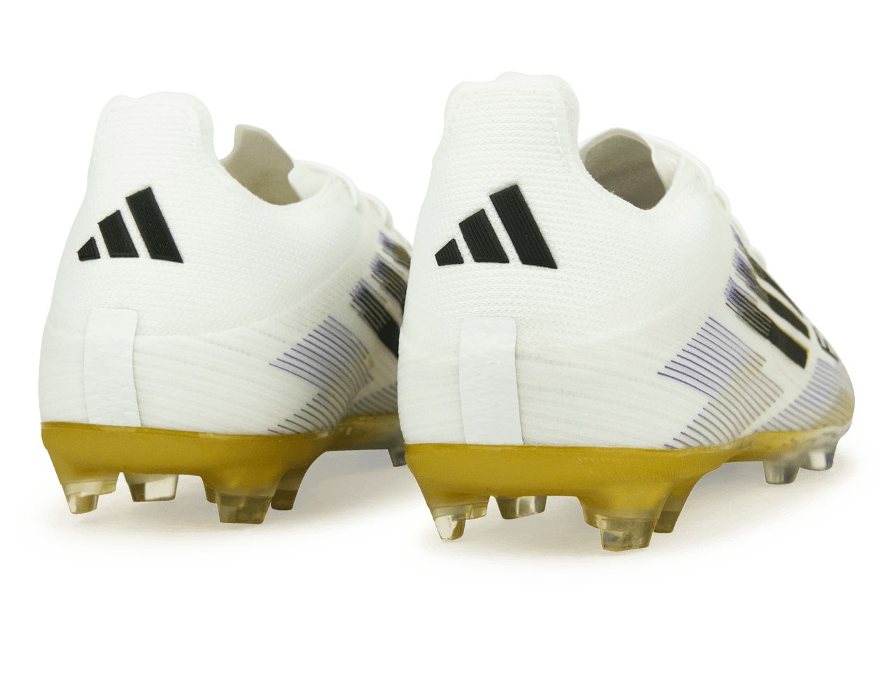 adidas Kids F50 Elite FG White/Black/Gold Heel