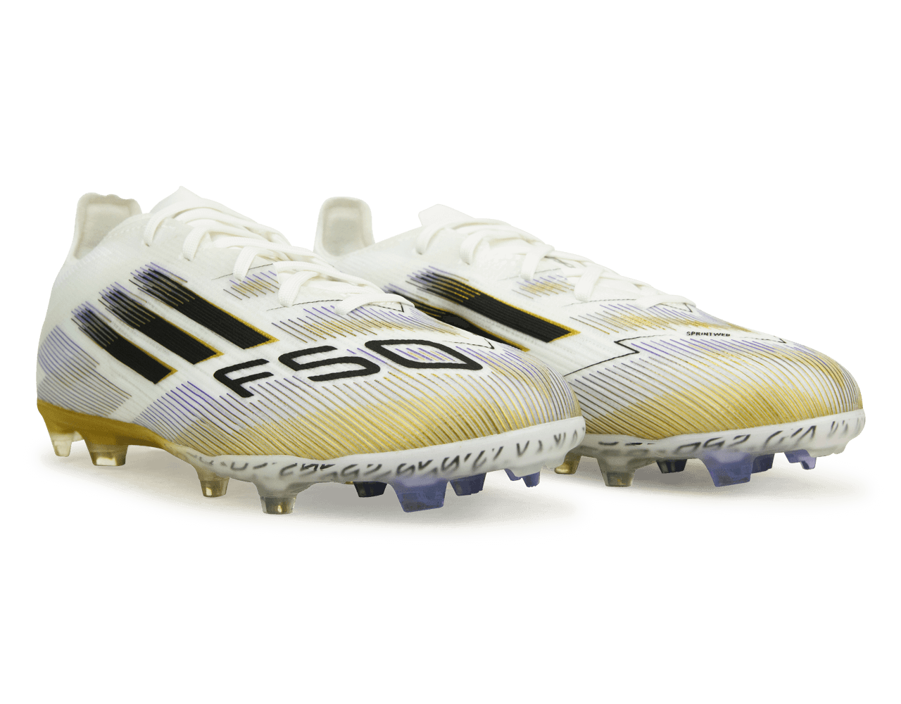 adidas Kids F50 Elite FG White/Black/Gold Together