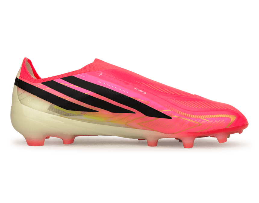 adidas Kids F50 Hyperfast Elite Laceless FG Soccer Cleats Solar Red/Black Side