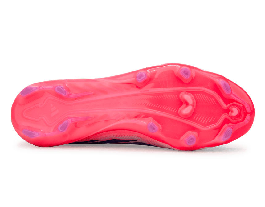 adidas Kids F50 Hyperfast Elite Laceless FG White/Solar Purple Sole