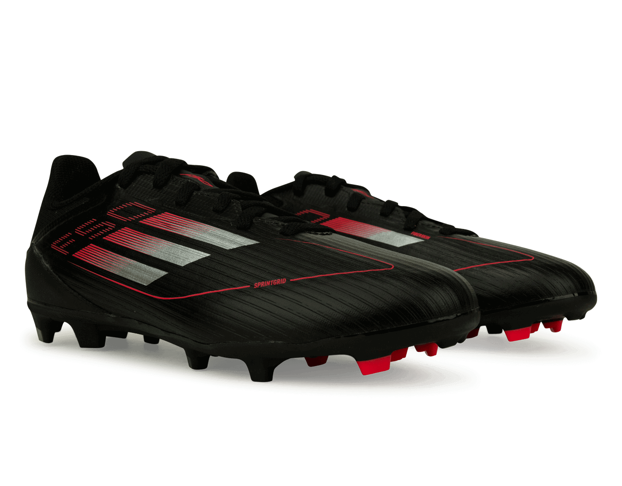 adidas Kids F50 League FG/MG Black/Metallic/Red Together