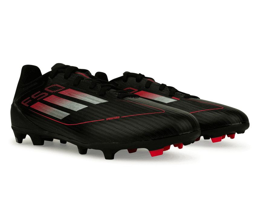 adidas Kids F50 League FG/MG Black/Metallic/Red Together