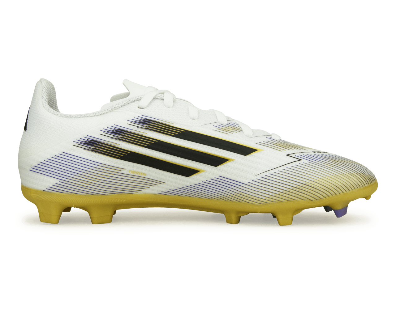adidas Kids F50 League FG/MG White/Black/Gold Side