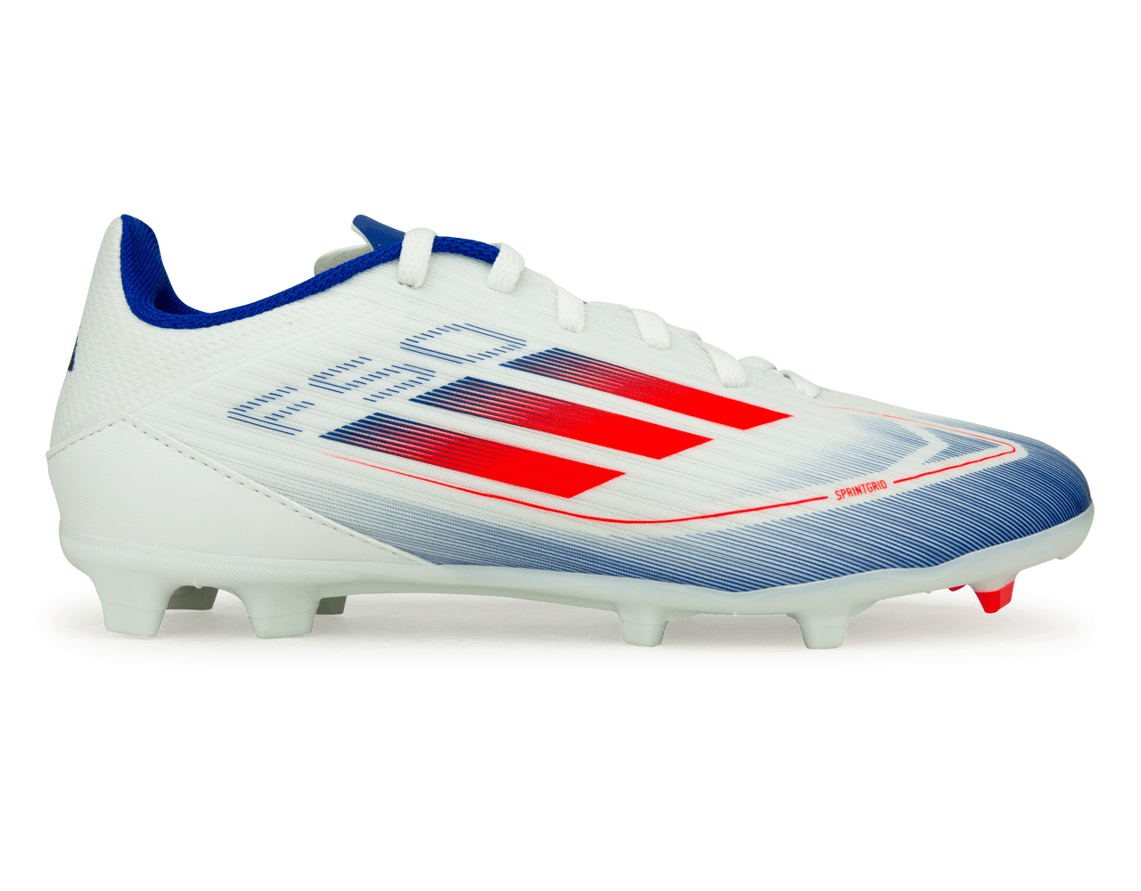 adidas Kids F50 League FG/MG White/Lucid Blue