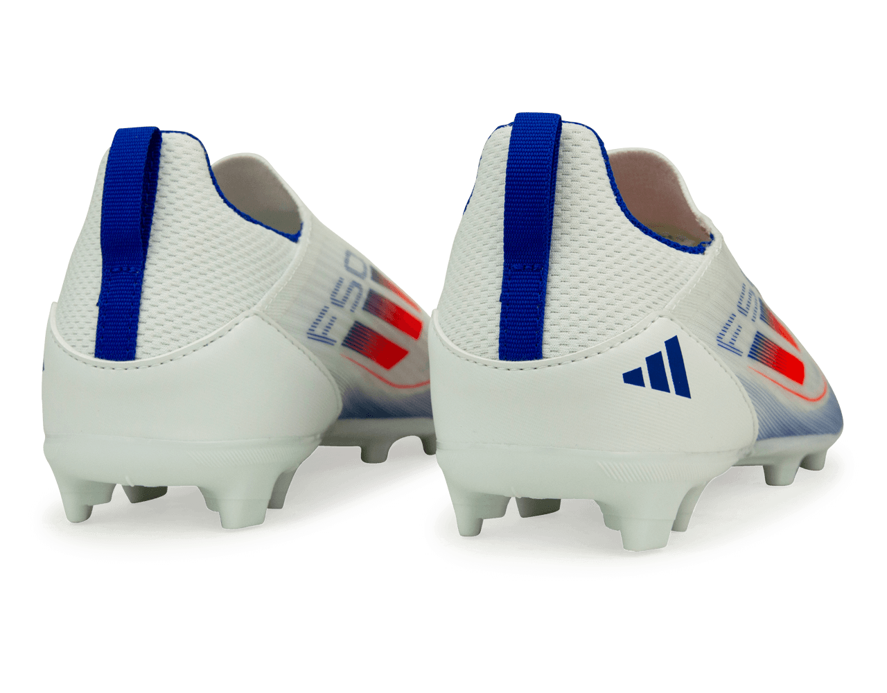 adidas Kids F50 League LL FG/MG White/Lucid Blue Rear