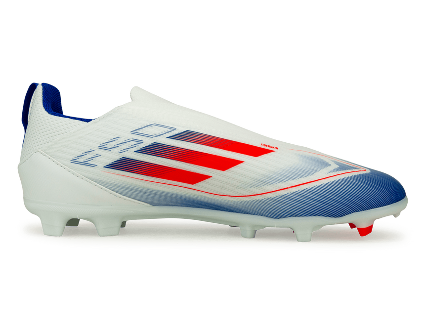 adidas Kids F50 League LL FG/MG White/Lucid Blue Side