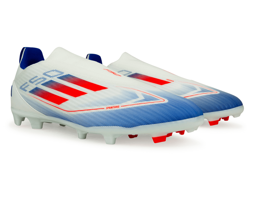 adidas Kids F50 League LL FG/MG White/Lucid Blue Together