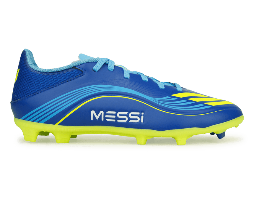 adidas Kids Messi F50 League FG/MG Sea Blue/Solar Yellow